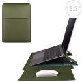 PU05 Sleeve Leather Case Carrying Bag for 13.3 inch Laptop(Green)