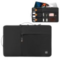 WIWU Alpha Nylon Double Layer Travel Carrying Storage Bag Sleeve Case for 15.6 inch Laptop(Black)
