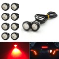 10 PCS 23mm 1.5W DC9-80V Motorcycle Eagle Eye Light Double Lens(Red Light)