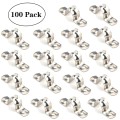100 PCS M12 304 Stainless Steel Hole Tube Clips U-tube Clamp Connecting Ring Hose Clamp