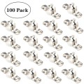 100 PCS M20 304 Stainless Steel Hole Tube Clips U-tube Clamp Connecting Ring Hose Clamp