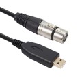 US18 USB to XLR Female Microphone Recording Cable, Cable Length:3m(Black)