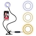 3.5 inch Adjustable Live Broadcast Aluminum Alloy Clip LED Fill Light with Phone Clamp