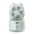 BD-MM1 Cat Shape Household Desktop Rechargeable Spray Humidifier Fan (Green)