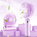 S2 Portable Foldable Handheld Electric Fan, with 3 Speed Control & Night Light (Purple)