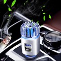 2 in 1 Car Negative-ion  Aromatherapy Air Purifier Humidifier + Dual USB Port Car Charger (Silver)