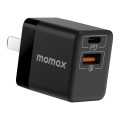 MOMAX UM36 PD 20W USB-C / Type-C + USB Fast Charger Power Adapter, CN Plug(Black)