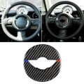 Red Blue Color Car Steering Wheel F Chassis Logo Carbon Fiber Decorative Sticker for BMW Mini Cooper