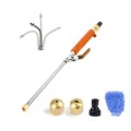Garden Lawn Irrigation High Pressure Hose Spray Nozzle Car Wash Cleaning Tools Set (Orange)