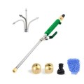 Garden Lawn Irrigation High Pressure Hose Spray Nozzle Car Wash Cleaning Tools Set (Green)