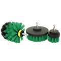 3 PCS Bathroom Kitchen Cleaning Brushes Kit for Electric Drill(Green)