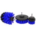 3 PCS Bathroom Kitchen Cleaning Brushes Kit for Electric Drill(Blue)