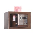 17E Home Mini Electronic Security Lock Box Wall Cabinet Safety Box with Coin-operated Function(Bronz