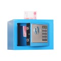 17E Home Mini Electronic Security Lock Box Wall Cabinet Safety Box with Coin-operated Function(Blue)