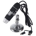 1600X Magnifier HD Image Sensor 3 in 1 USB Digital Microscope with 8 LED & Professional Stand (Grey)