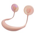 Creative Mini Hanging Neck Type Fan Outdoor LED Fan (Pink)