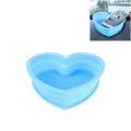 Heart Shape Style Scalable Silicone Storage Box For Vehicle And House(Blue)