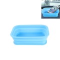 Rectangle Shape Style Scalable Silicone Storage Box For Vehicle And House(Blue)