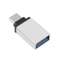 HAWEEL USB-C / Type-C Male to USB 3.0 Female OTG Data Transmission Adapter(Silver)