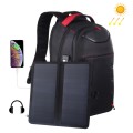 HAWEEL 14W Foldable Removable Solar Power Outdoor Portable Dual Shoulders Laptop Backpack, USB Outpu