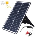 HAWEEL Portable 20W Monocrystalline Silicon Solar Power Panel Charger, with USB Port & Holder & Tige