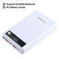 HAWEEL DIY 6 x 18650 Battery 24W Fast Charge Power Bank Box Case with Display, Not Include Battery (