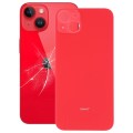 For iPhone 14 Plus Easy Replacement Big Camera Hole Glass Back Battery Cover(Red)