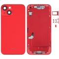 For iPhone 14 Battery Back Cover with Middle Frame / Side Keys(Red)