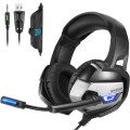 ONIKUMA K5 Deep Bass Gaming Headphone with Microphone & LED Light, For PS4, Smartphone, Tablet, Comp