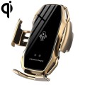 A5 10W Car Infrared Wireless Mobile Auto-sensing Phone Holder, InterfaceUSB-C / Type-C(Gold