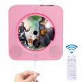 The Second Generation Portable Digital Display Bluetooth Speaker CD Player with Remote Control (Pink