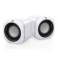 A1 Upgraded Version USB Wire-controlled 4D Stereo Sound Mini Wired Speaker, Cable Length: 1.3m(White