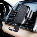 Baseus 5V 2A PC + Silicone Gravity Holder Clamp Car Air Outlet Vent Fast Wireless Charger, For iPhon