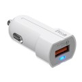 IVON CC13 QC 3.0 Fast Charging Car Charger (White)