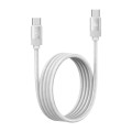 USAMS US-SJ704 Type-C to Type-C 60W Fast Charge Magnetic Data Cable, Length: 1m (Silver)