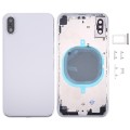 Back Housing Cover with SIM Card Tray & Side keys for iPhone X(Silver)