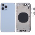 Stainless Steel Material Back Housing Cover with Appearance Imitation of iP13 Pro for iPhone XR(Blue