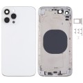 Stainless Steel Material Back Housing Cover with Appearance Imitation of iP13 Pro for iPhone XR(Whit