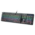 MSEZ HJK900-7 104-keys Electroplated Transparent Character Punk Keycap Colorful Backlit Wired Mechan