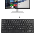 TT-A01 Ultra-thin Design Mini Wired Keyboard, Russian Version (Black)