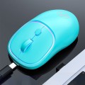 iMICE W-618 Rechargeable 4 Buttons 1600 DPI 2.4GHz Silent Wireless Mouse for Computer PC Laptop (Blu
