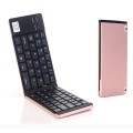 F66 Foldable Bluetooth Wireless 66 Keys Keyboard, Support Android / Windows / iOS (Rose Gold)