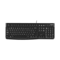 Logitech K120 USB Waterproof Splash Wired Keyboard for Desktop Computers / Laptops(Black)