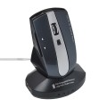 MZ-011 2.4GHz 1600DPI Wireless Rechargeable Optical Mouse with HUB Function(Blue)