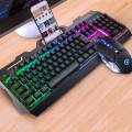 YINDIAO V2 Mechanical Feel Gaming Keyboard Mouse Set (Black Rainbow Light)