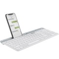 Logitech K580 Dual Modes Thin and Light Multi-device Wireless Keyboard with Phone Holder (White)