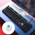 YINDIAO ZK-3 USB Mechanical Gaming Wired Keyboard, Blue Shaft (Black)