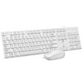 ZGB S600 Chocolate Candy Color Wired USB Keyboard Mouse Set (White)