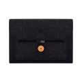 ND06 Multi-purpose Felt Button Laptop Inner Bag for 13.3 inch Laptop(Black)
