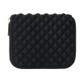 Diamond Texture Laptop Power Bag, Size: 16 x 13 x 1.5cm (Black)